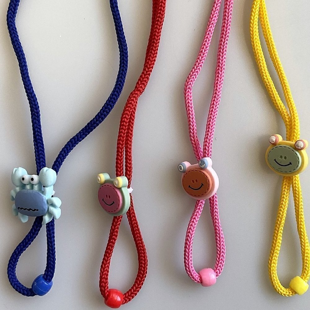 HONEY BEAN CARTOON FACE MASK LANYARD, TURBAN, GLASSES CORD, (4 PIECES)